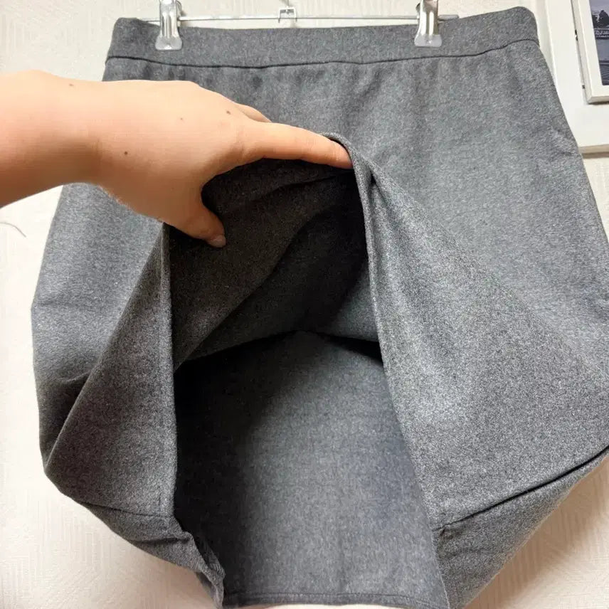[BUNJANG] Gray Wool Mini Skirt / 새상품:) 모직 회색 미니스커트