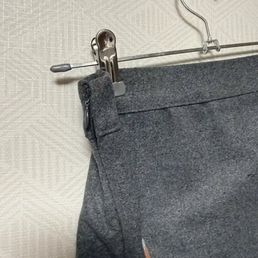 [BUNJANG] Gray Wool Mini Skirt / 새상품:) 모직 회색 미니스커트