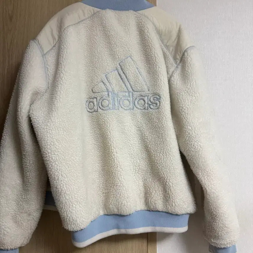 [BUNJANG] Adidas Sky Blue Fleece Training Top / 아디다스 뽀글이 스카이블루