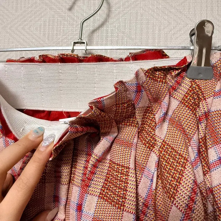 [BUNJANG] Banding Check Pleated Mini Skirt / 새상품:) 밴딩 체크 플리츠 스커트