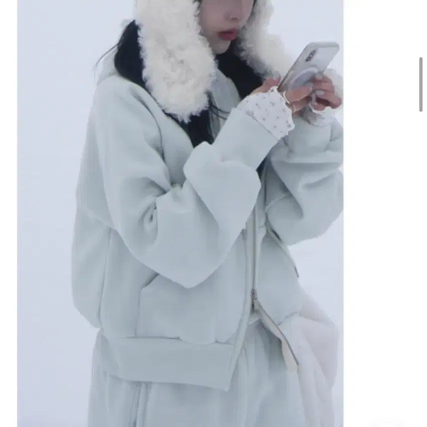 [BUNJANG] Yurie Hooded Zip-up Snow Mint / 유리에 후드집업 스노우민트