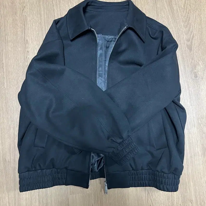 [BUNJANG] Standard Error Suede Black Blouson Jacket / 스탠다드에러 블루종 스웨이드 블랙 자켓