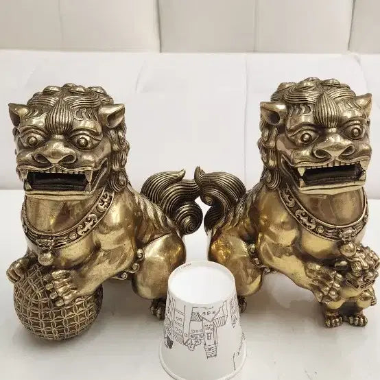 [BUNJANG] Haetae Bronze Statue Pair / 해태 동브론즈 한쌍