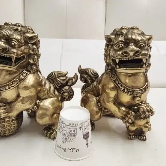 [BUNJANG] Haetae Bronze Statue Pair / 해태 동브론즈 한쌍