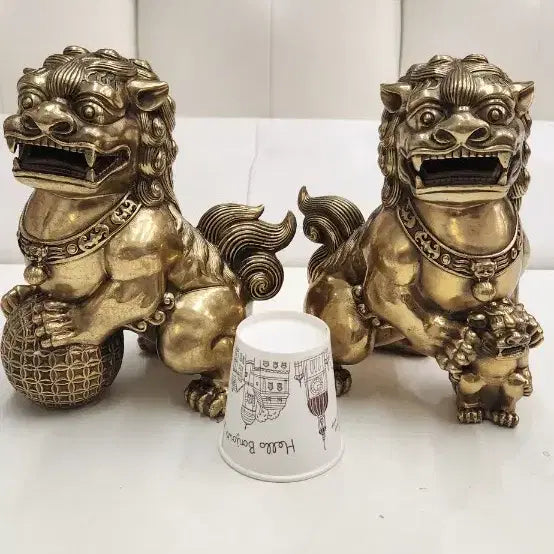 [BUNJANG] Haetae Bronze Statue Pair / 해태 동브론즈 한쌍