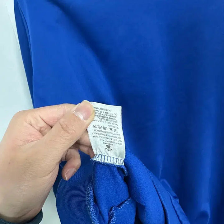 [BUNJANG] Kelme Blue Track Top 110 / [만원 아라비아빈티지]켈메 블루 트랙탑 CKH 축구팀 패치 110