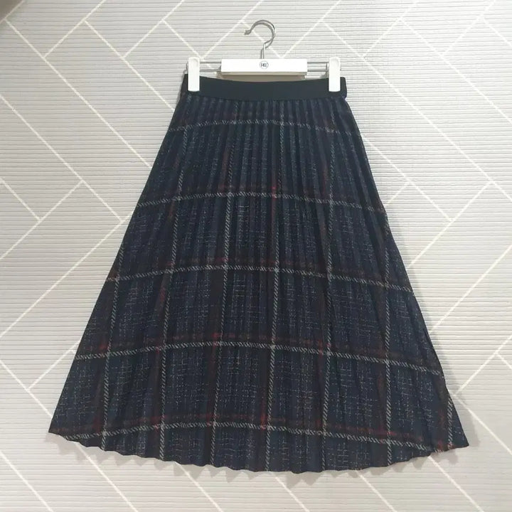[BUNJANG] THE ZIEN Wool Check Pleated Long Skirt / .THE ZIEN 모직체크 플리츠 롱스커트.주름스커트.롱치마