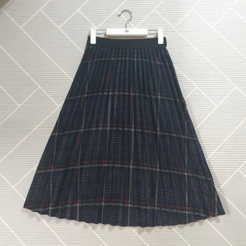 [BUNJANG] THE ZIEN Wool Check Pleated Long Skirt / .THE ZIEN 모직체크 플리츠 롱스커트.주름스커트.롱치마