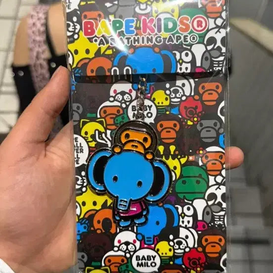 [BUNJANG] BAPE Eleph on Baby Milo Metal Keychain / 베이프 엘레프 온 베이비 마일로 메탈 키체인