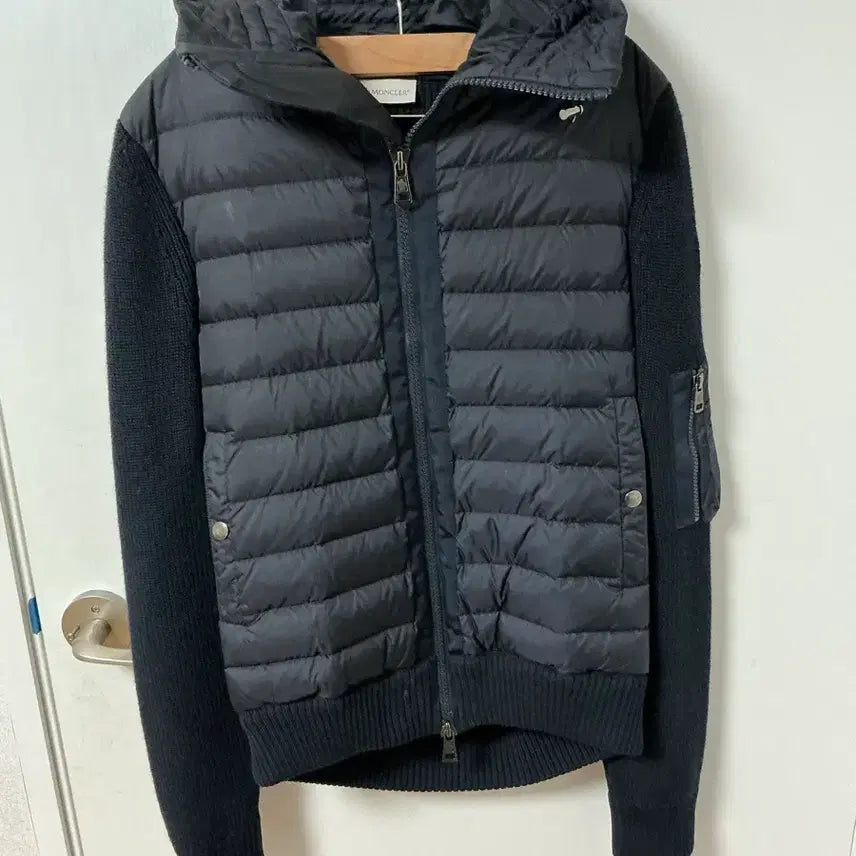 [BUNJANG] Moncler Hooded Knit Padded Jacket / 몽클레어 후드 니트 패딩자켓