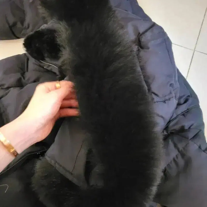 [BUNJANG] The Izzat Fox Fur Goose Down Long Padded Jacket / 더아이잗정가80만원 폭스퍼 구스패딩