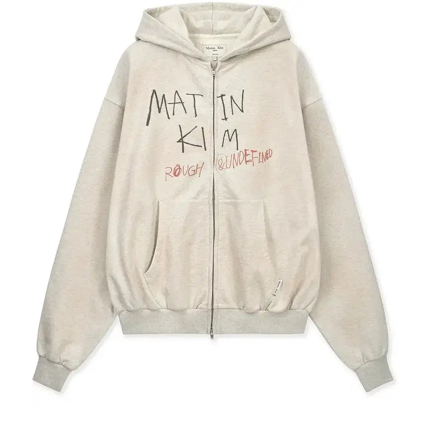 [BUNJANG] Martin Kim Washed Graffiti Hoodie Zip-up / (구해요) 마틴킴 빈티지 워시드 그라피티 후드집업 인 베이지