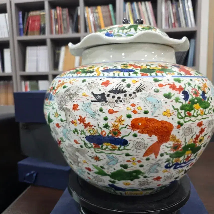 [BUNJANG] Ming Dynasty Jiajing Period Celadon Porcelain Vase / 464년된 대명가정년제.백자오채.양자/과학검사통과.중국도자기