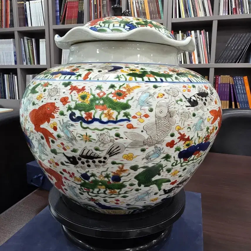 [BUNJANG] Ming Dynasty Jiajing Period Celadon Porcelain Vase / 464년된 대명가정년제.백자오채.양자/과학검사통과.중국도자기