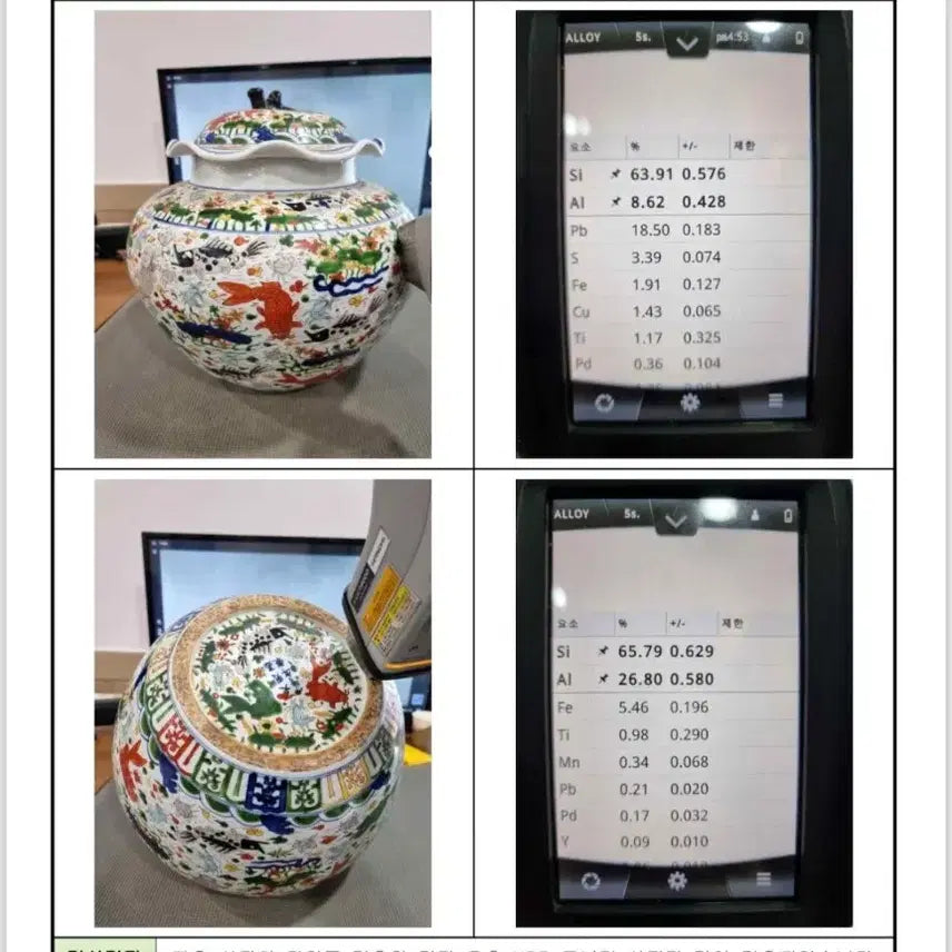 [BUNJANG] Ming Dynasty Jiajing Period Celadon Porcelain Vase / 464년된 대명가정년제.백자오채.양자/과학검사통과.중국도자기