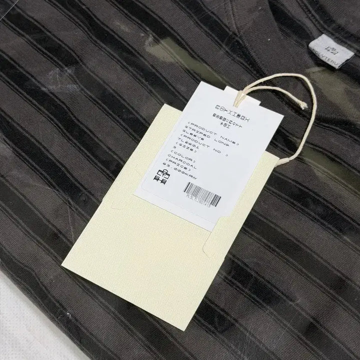 [BUNJANG] Polytelu Stripe Long Sleeve Charcoal / [3] 폴리테루 스트라이프 롱슬리브 차콜