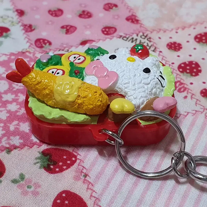 [BUNJANG] Sanrio Hello Kitty Lunch Box Keychain Strap / 산리오 헬로키티 도시락 키링 스트랩