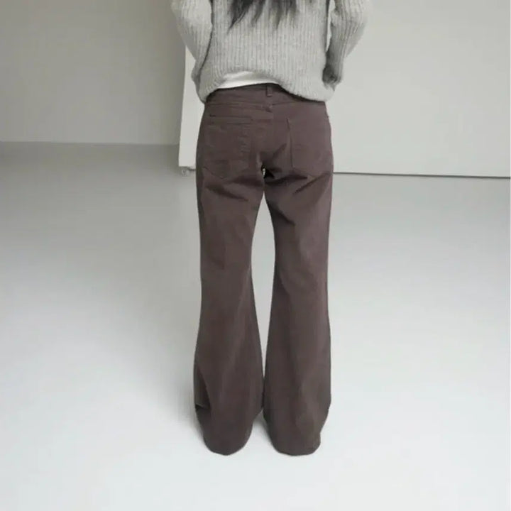 [BUNJANG] Aftermonday Warm Bootcut Cotton Pants Brown S / 에프터먼데이 웜부츠컷 코튼팬츠 브라운1 S