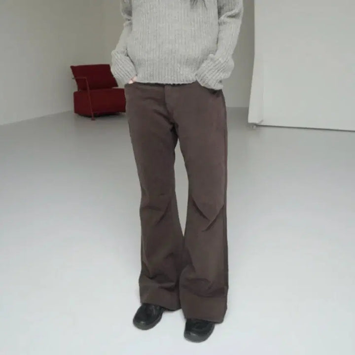 [BUNJANG] Aftermonday Warm Bootcut Cotton Pants Brown S / 에프터먼데이 웜부츠컷 코튼팬츠 브라운1 S
