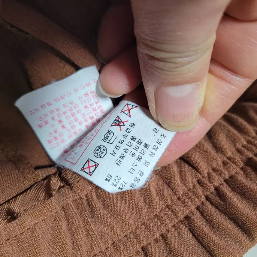 [BUNJANG] Benetton Brown Banded Wide Pants / 파격가!!   베네통  브라운 밴딩 와이드 팬츠