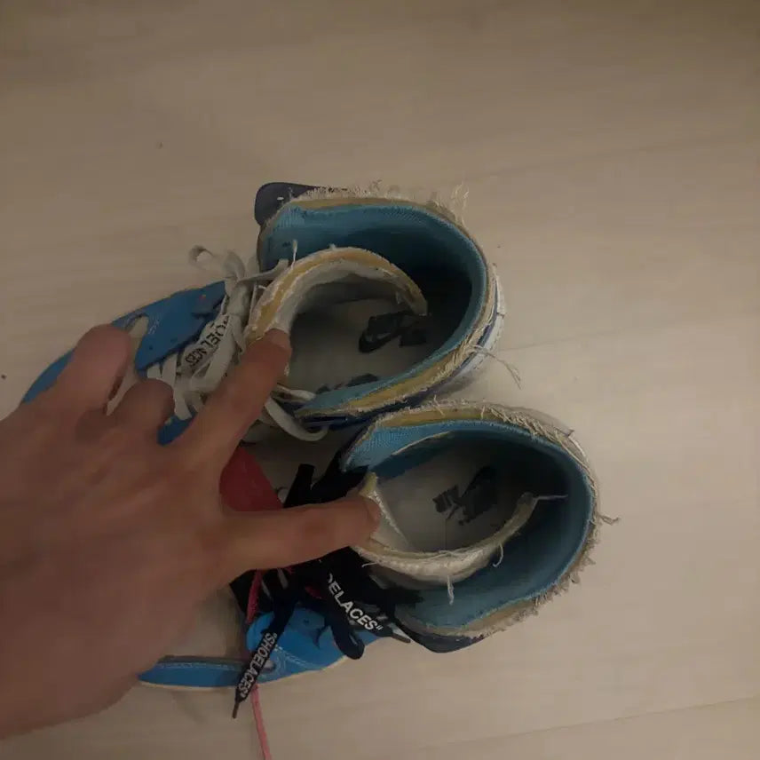 [BUNJANG] Nike Jordan 1 Off-White UNC Sneakers / 급처) 나이키 조던 1 오프화이트 unc 280