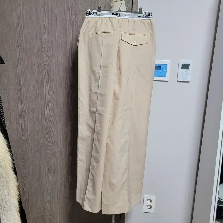 [BUNJANG] Studio Tomboy Beige Banded Wide Pants / 스튜디오톰보이 베이지 밴딩 와이드 팬츠 free