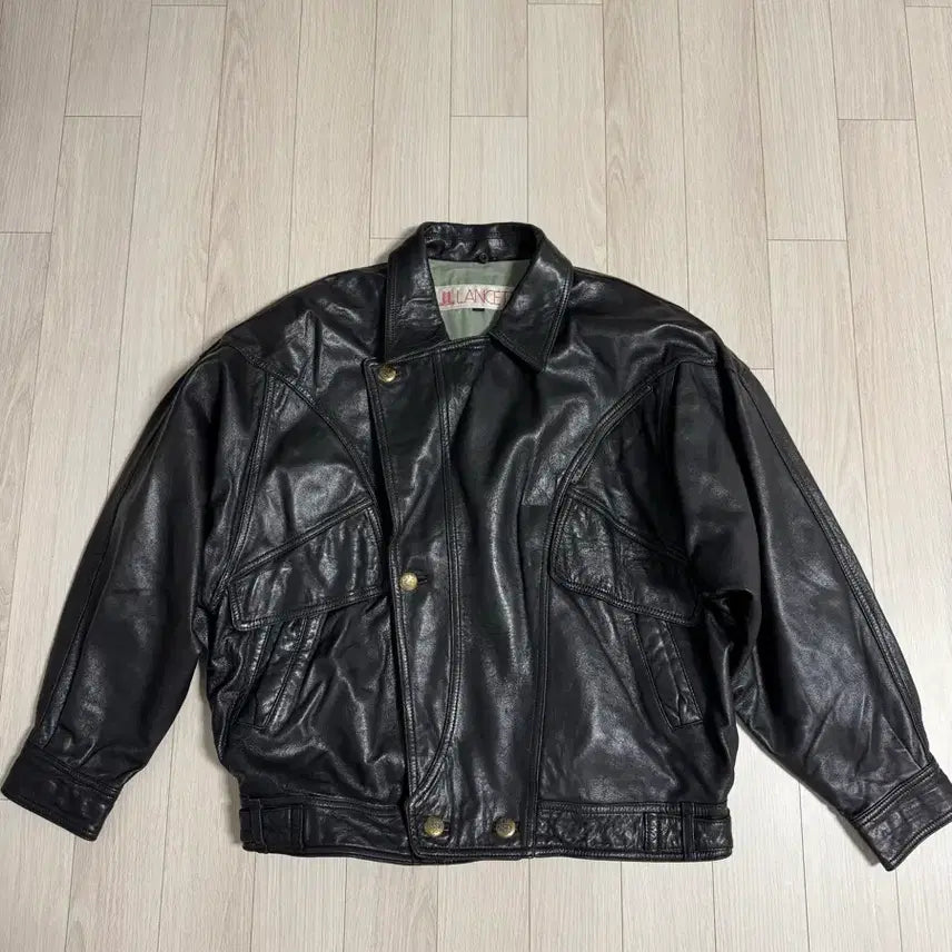 [BUNJANG] Lancetti Men's Lambskin Leather Jacket / 란체티 남성 양가죽 자켓