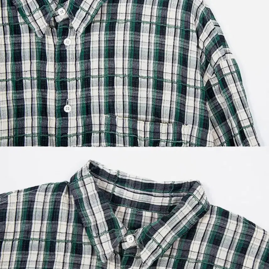 [BUNJANG] Anytime LoRic Iris Shirt Green L / 애니타임로릭 아이리스 셔츠 그린 L