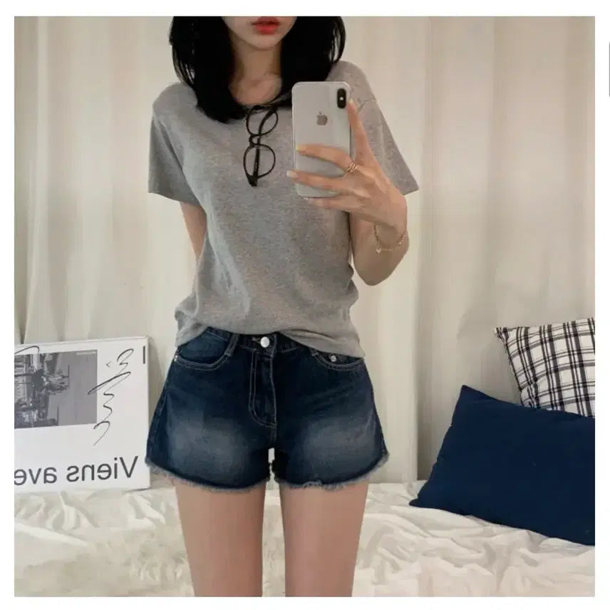 [BUNJANG] Evening Vintage Banlow Denim Shorts / 이브닝 빈티지 반로우 데님 반바지 숏팬츠 청/M