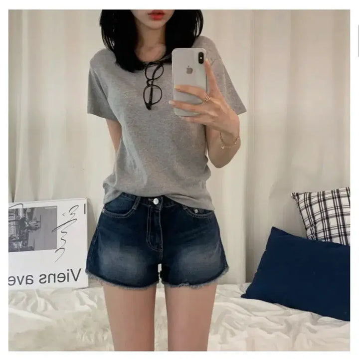 [BUNJANG] Evening Vintage Banlow Denim Shorts / 이브닝 빈티지 반로우 데님 반바지 숏팬츠 청/M