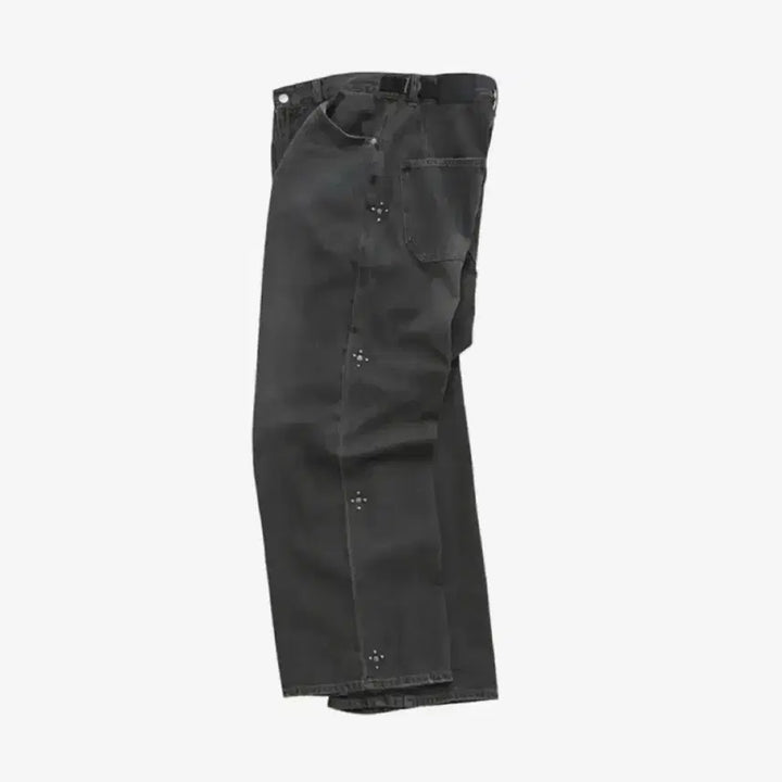 [BUNJANG] Polytelu Koshima Denim Rivet Washed Black Jeans / [3] 폴리테루 리벳 고시마 데님 워시드 블랙
