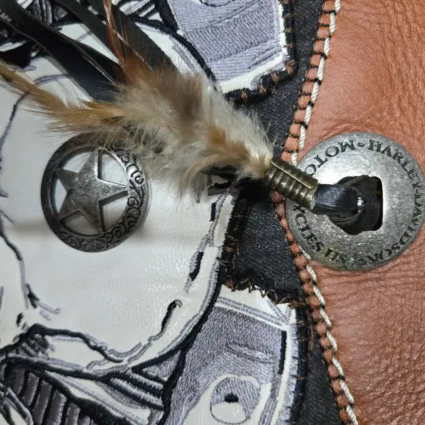 [BUNJANG] Harley-Davidson Denim Biker Vest / 할리데이비슨 데님 바이커 베스트 조끼