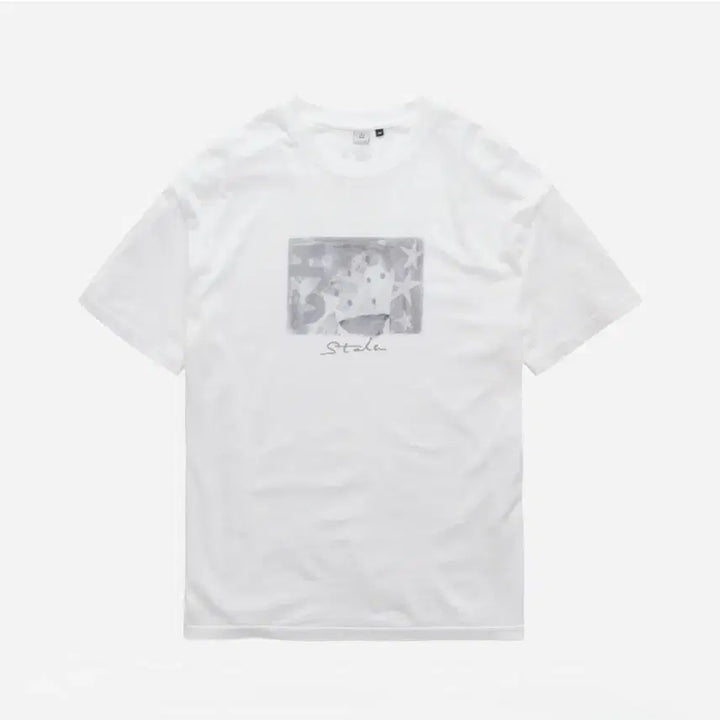 [BUNJANG] Polytelu Hank 1/2 Graphic T-shirt 'Starme' White / [3] 폴리테루 행크 1/2 그래픽 티셔츠 '스타미' 화이트