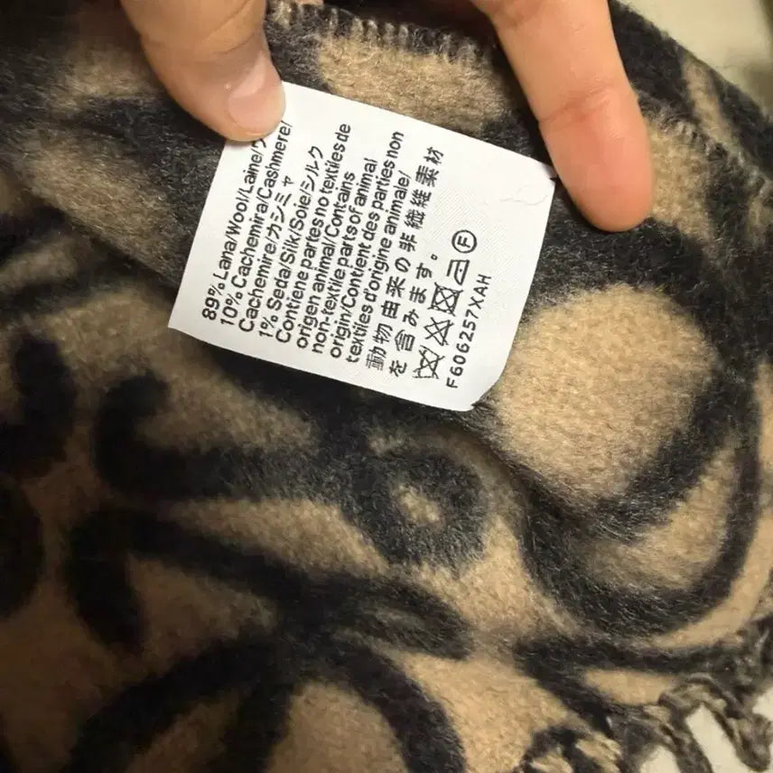 [BUNJANG] Loewe Anagram Pattern Muffler Black / 로에베 아나그램 패턴 머플러 블랙