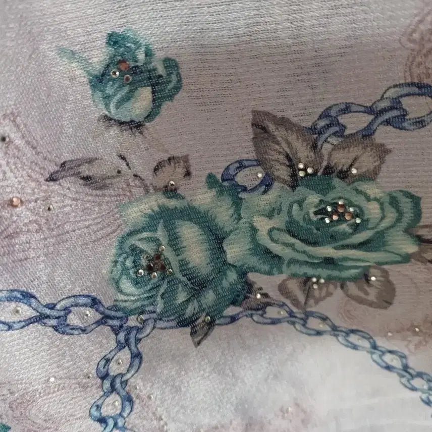 [BUNJANG] Daks Floral Silk Scarf / 닥스꽃무늬 스카프실크