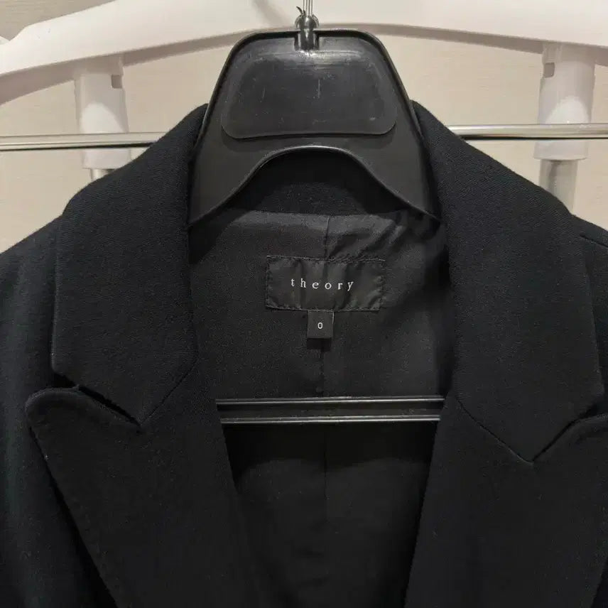 [BUNJANG] Theory Women's Blazer Jacket with Leather Sleeves / Theory 여성 블레이저 자켓 가죽소매