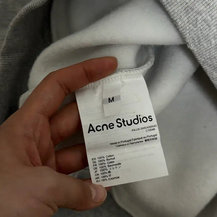 [BUNJANG] Acne Studios Gray Hoodie / 아크네 스튜디오 그레이 후드티