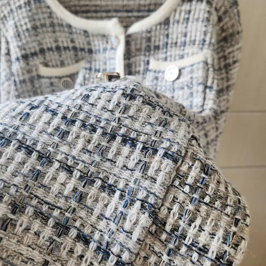 [BUNJANG] Tweed Round Neck Cardigan / 트위드 라운드넥 가디건77 넉넉