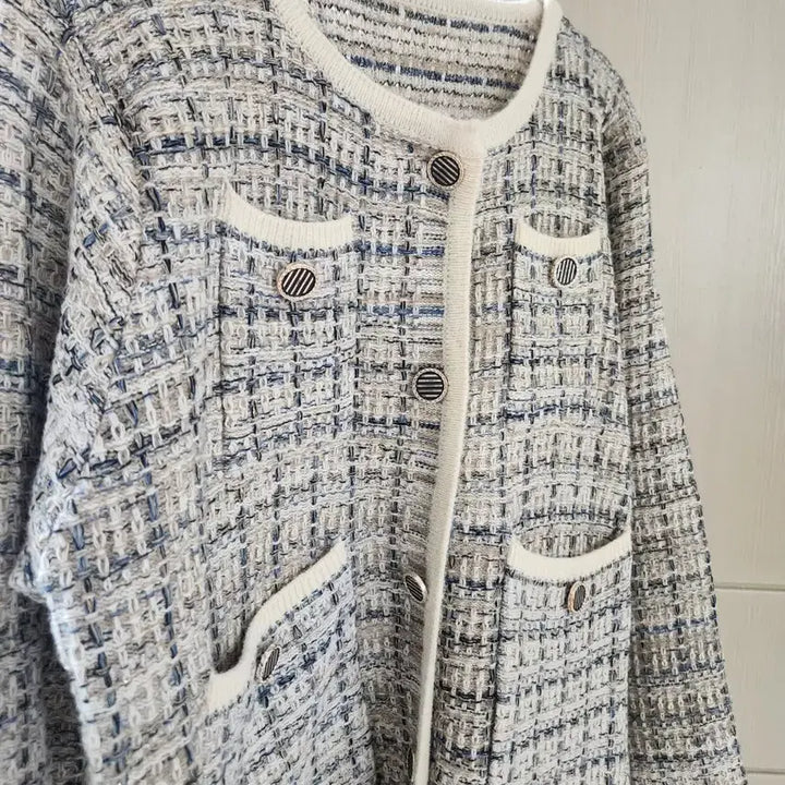 [BUNJANG] Tweed Round Neck Cardigan / 트위드 라운드넥 가디건77 넉넉