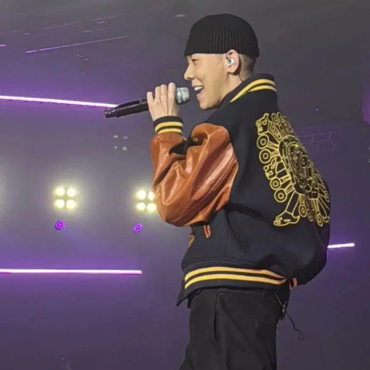 [BUNJANG] L Stu Hank Loco Varsity Jacket Navy / [L]stu hank 로꼬 착용 바시티 자켓 네이비