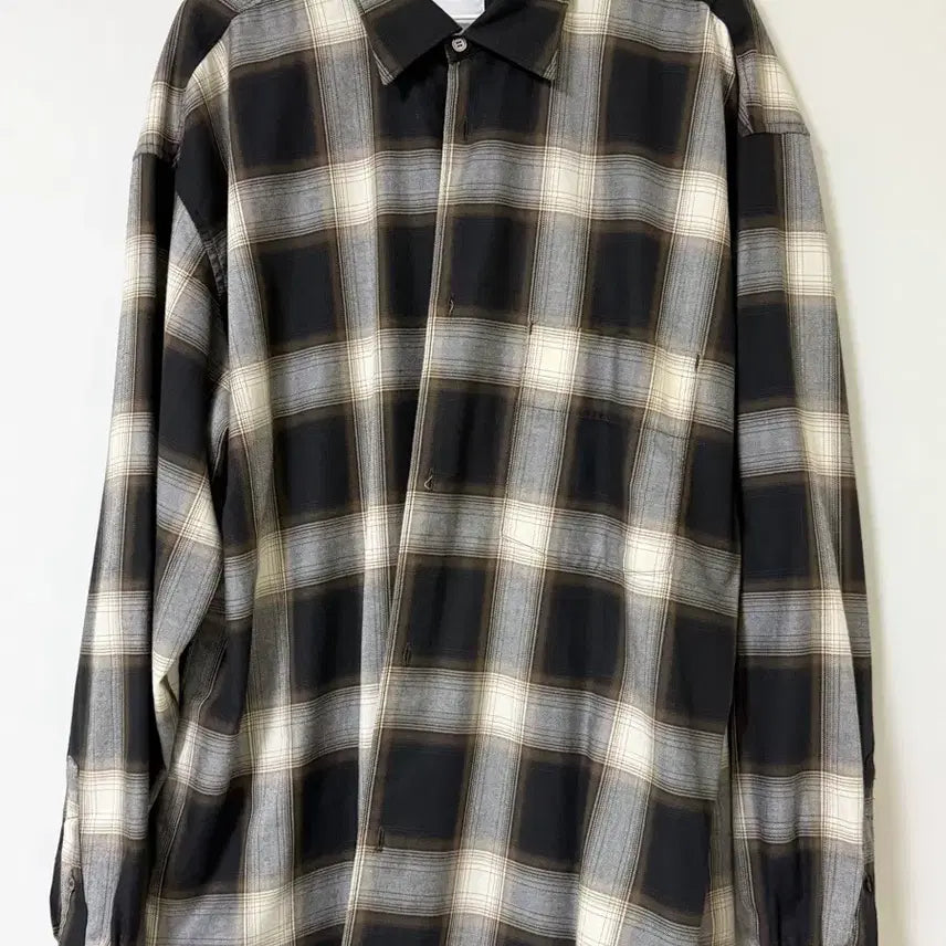 [BUNJANG] Polilteru Rouged Checkered Shirt Washed Brown Ombre / [4] 폴리테루 루즈드 체크셔츠 워시드 브라운 옴브레