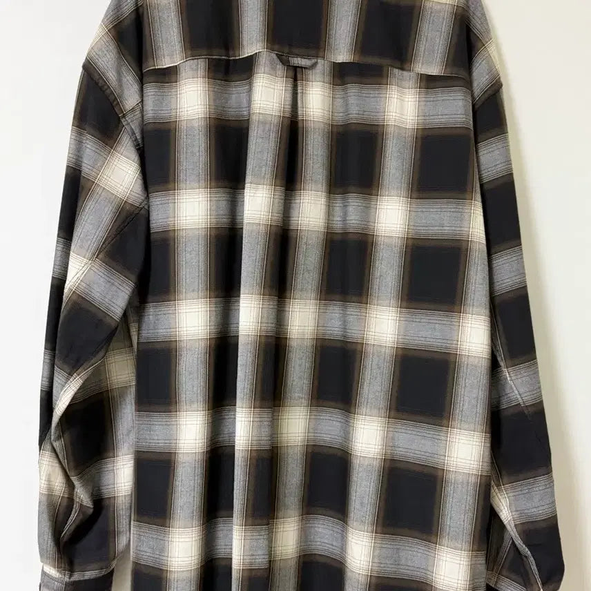 [BUNJANG] Polilteru Rouged Checkered Shirt Washed Brown Ombre / [4] 폴리테루 루즈드 체크셔츠 워시드 브라운 옴브레