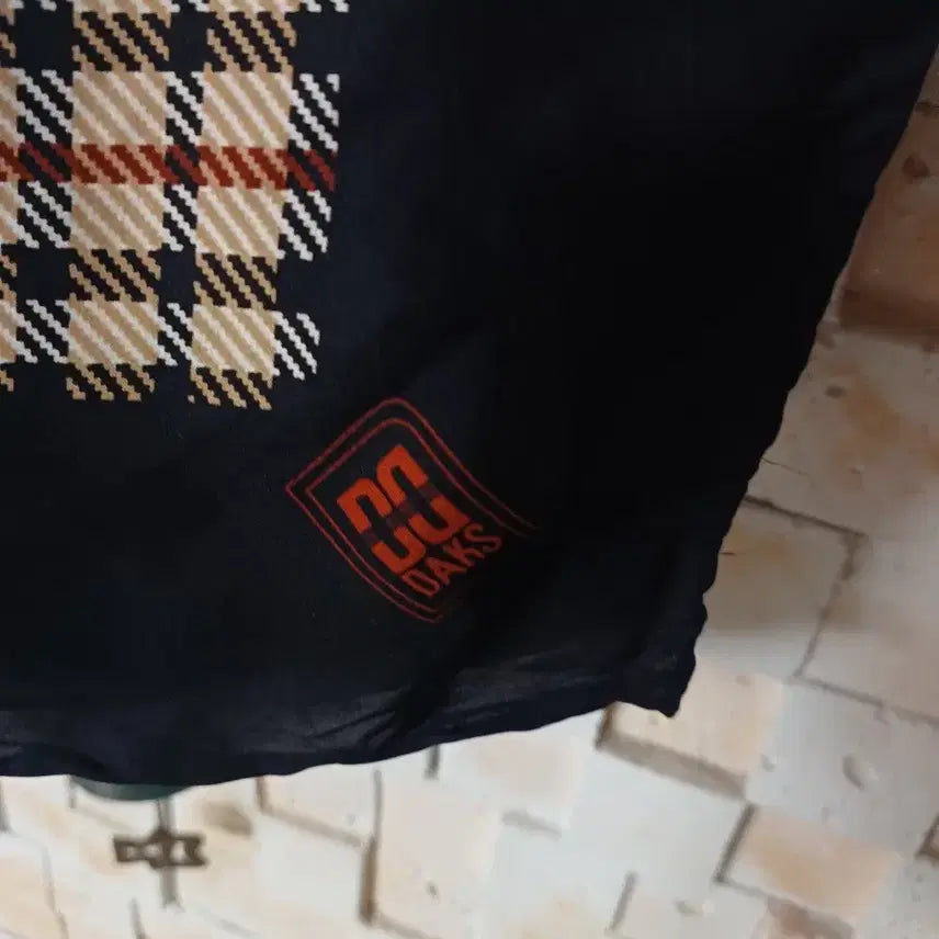 [BUNJANG] Daks Check Silk Scarf / 닥스 체크 스카프  사각 실크