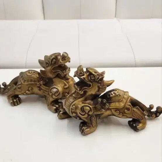 [BUNJANG] Haetae Bronze Statue Pair / 해태 동브론즈