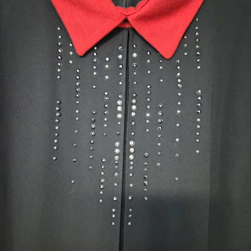 [BUNJANG] Lee Heon Young Chiffon Dress / 이헌영 핫픽스장식 쉬폰 겹 다이마루원피스 77