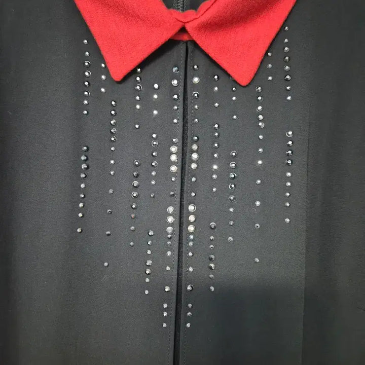 [BUNJANG] Lee Heon Young Chiffon Dress / 이헌영 핫픽스장식 쉬폰 겹 다이마루원피스 77