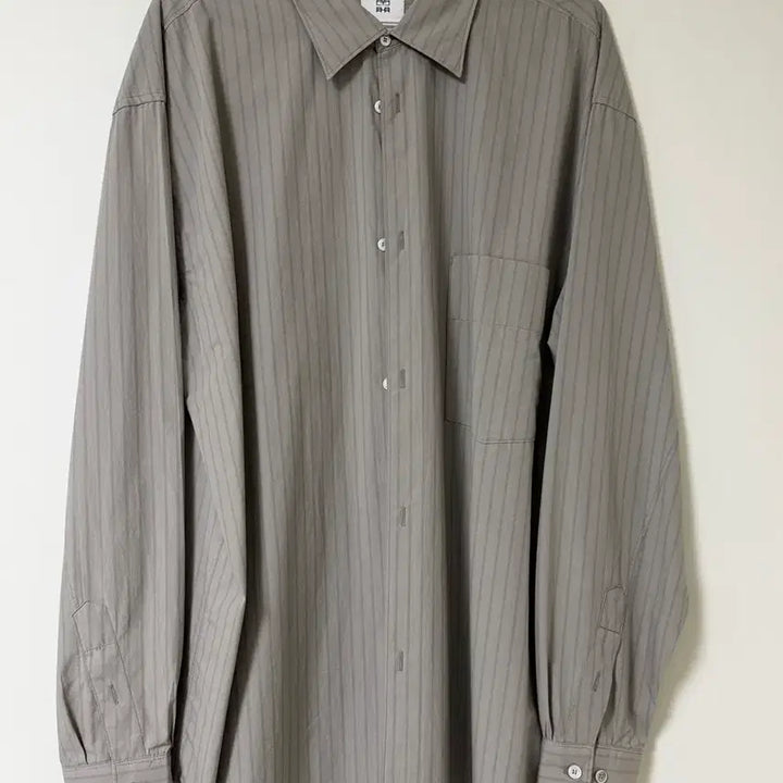 [BUNJANG] Polerru Rouged Stripe Shirt Washed Grey / [4] 폴리테루 루즈드 스트라이프 셔츠 워시드 그레이