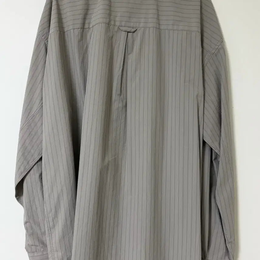 [BUNJANG] Polytelu Loose Striped Shirt Washed Gray / [4] 폴리테루 루즈드 스트라이프 셔츠 워시드 그레이