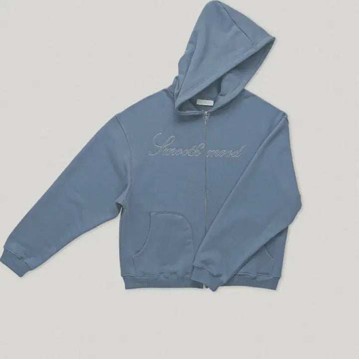 [BUNJANG] Smooth Mood Tully Hoodie Zip-up Blue / 스무드무드 툴리 후드집업 블루 진