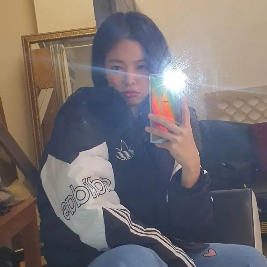 [BUNJANG] Adidas Jennie Crop Puffer Down Jacket / 마지막가격 내림 S판매) 아디다스 제니 패딩 크롭 숏패딩 푸퍼 다운 자켓